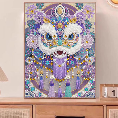 飞翔小草  diy钻石画珍珠画醒狮材料贴画手工DIY材料客厅卧室摆件