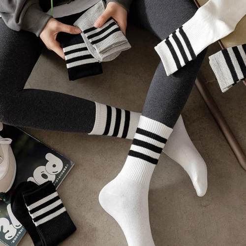 搭配鲨鱼裤的袜子女外穿运动袜