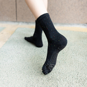 小码 瑜伽袜子五指中筒专业防滑普拉提34健身室内训练春夏初学者35