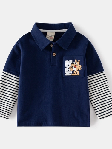 Футболка polo для мальчиков, осенний лонгслив, детский весенний комплект, детская одежда