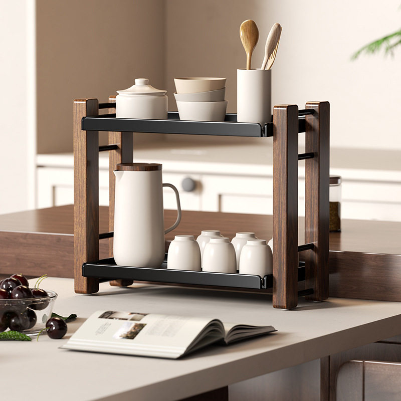 德国进口胡桃木浴室置物架洗漱台护肤化妆品卫生间洗手台桌面梳妆