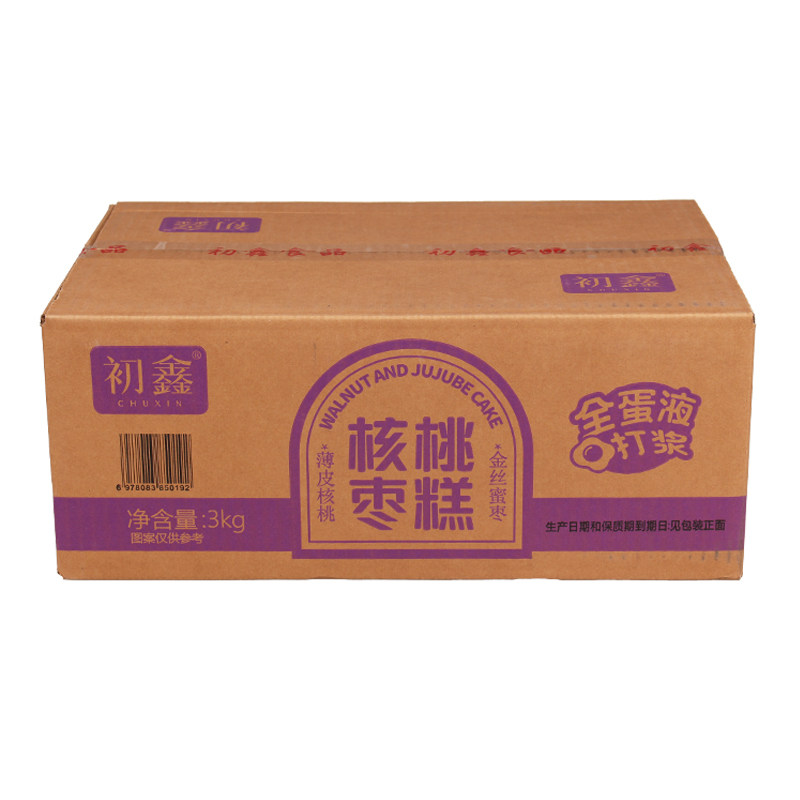 【整箱】初鑫核桃枣糕6斤木糖醇红枣蛋糕休闲零食网红糕点
