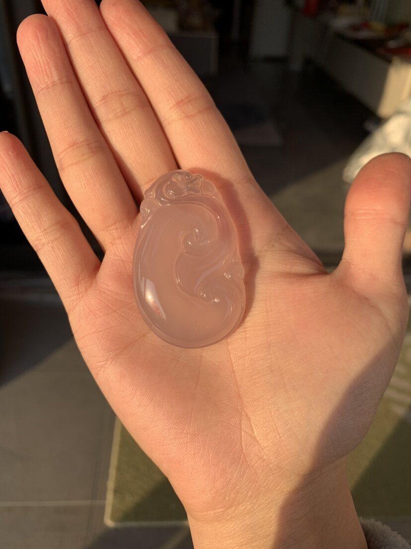包邮一物一图 天然玛瑙玉髓佛公吊坠 冰种意境美古风汉服配饰