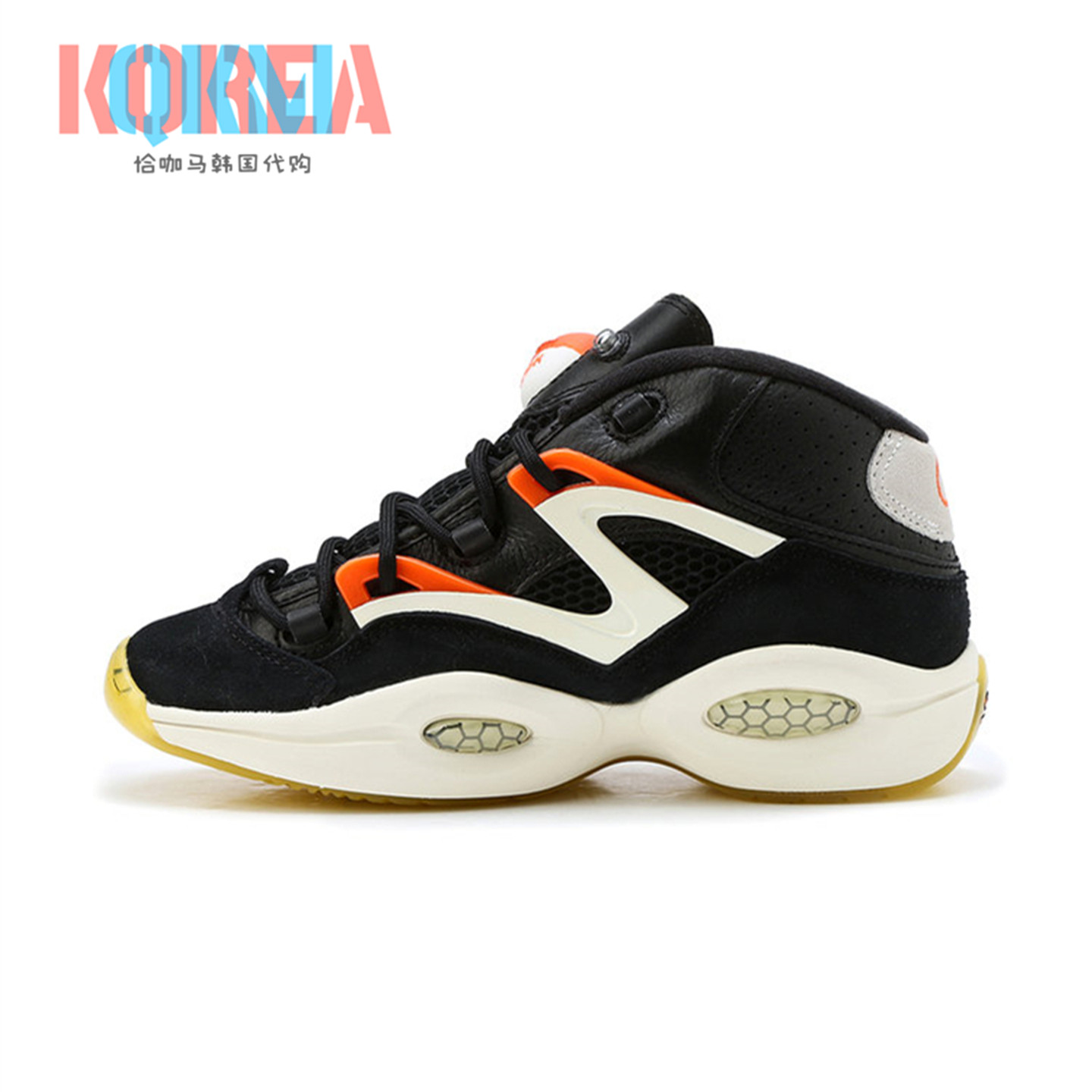 Reebok锐步Question Pump男女艾弗森蜂巢充气运动篮球鞋 H06496