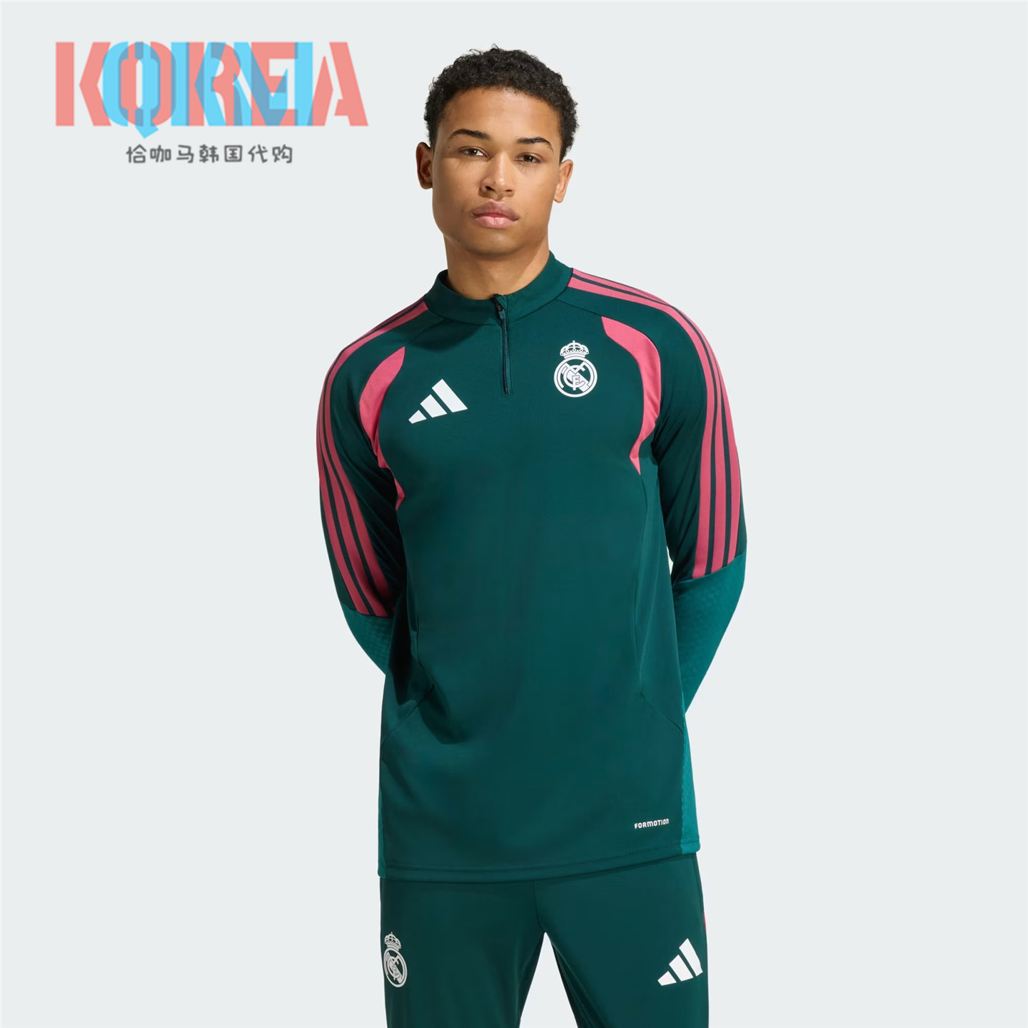 阿迪达斯Adidas皇家马德里比赛训练足球球衣套头衫卫衣长袖KB6343