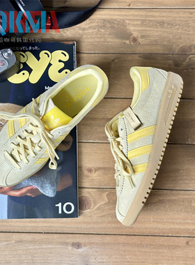 阿迪达斯Adidas三叶草Bermuda男女黄色复古休闲运动板鞋 IH0301