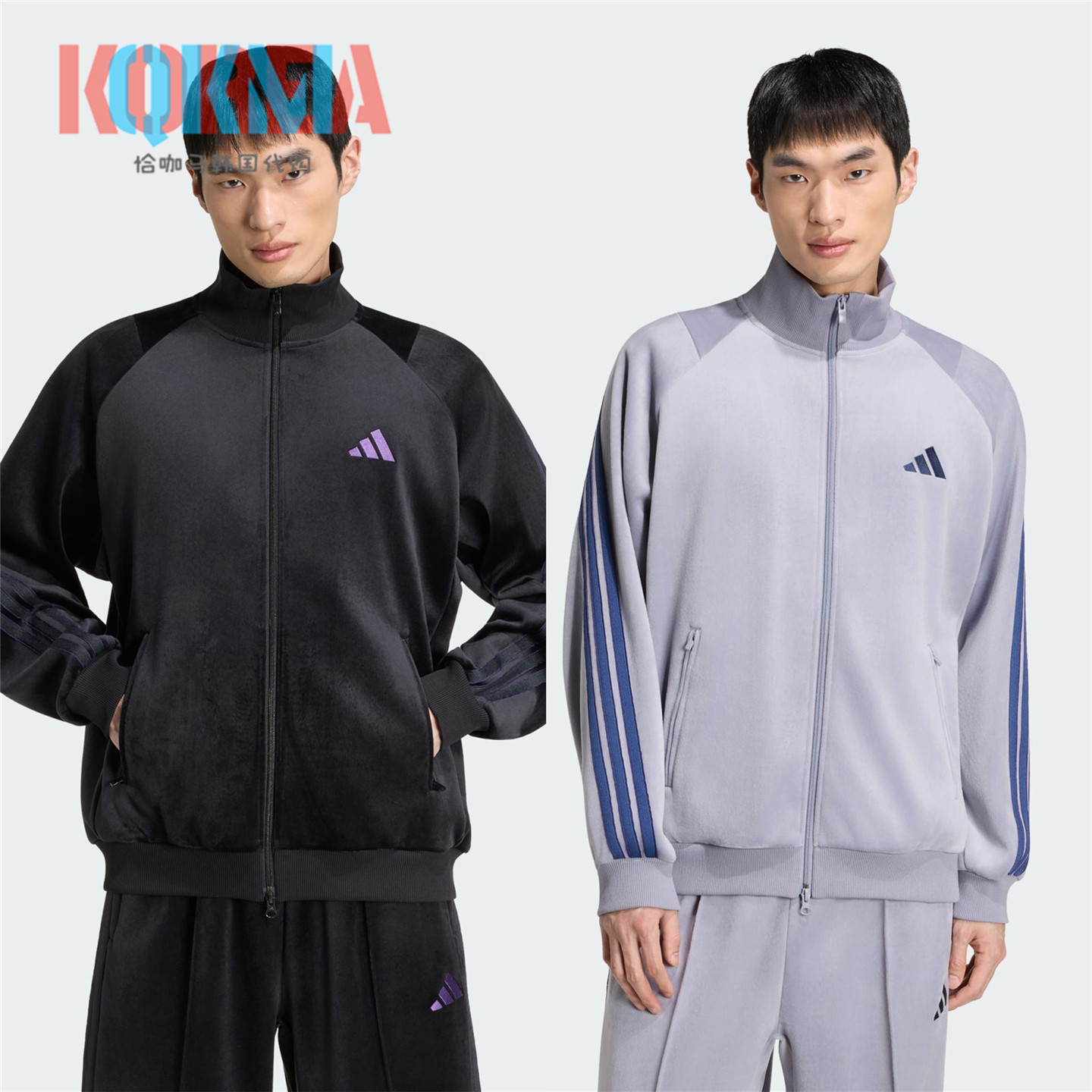 Adidas男女复古休闲运动夹克外套