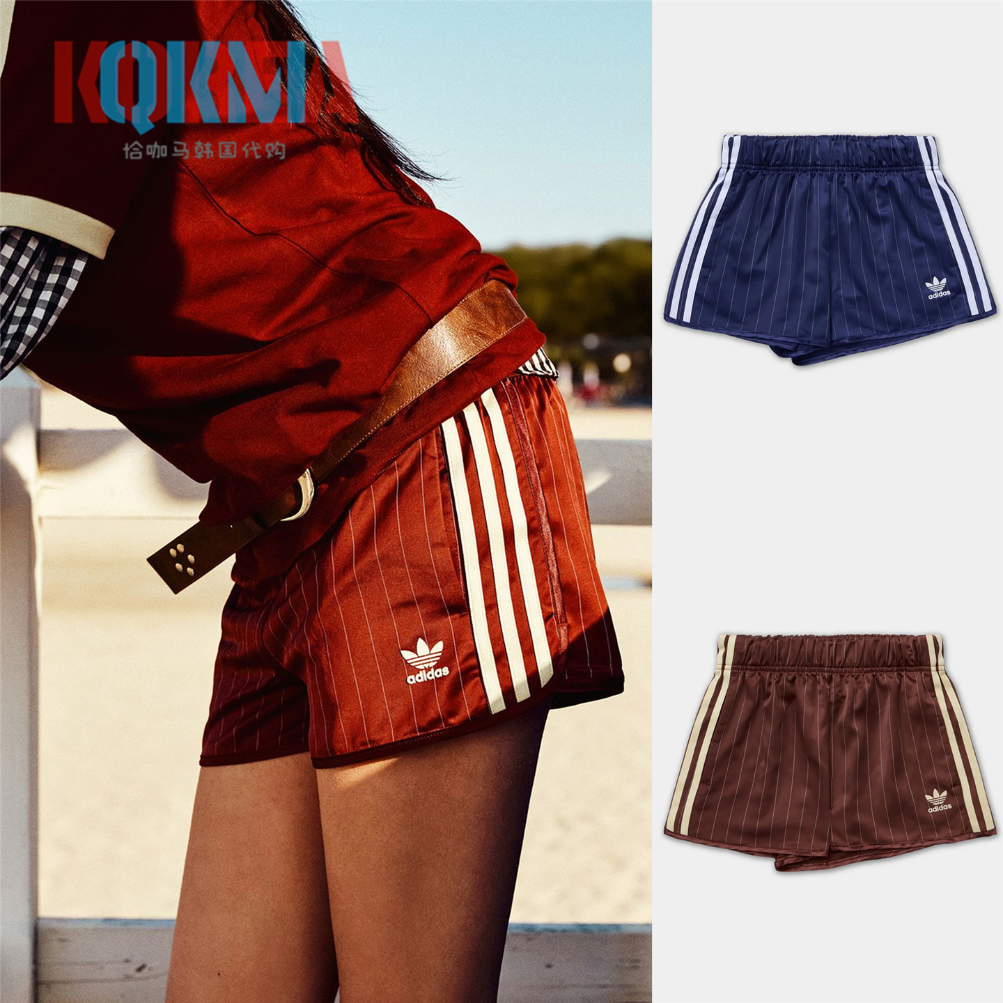 阿迪达斯三叶草女子运动短裤热裤
