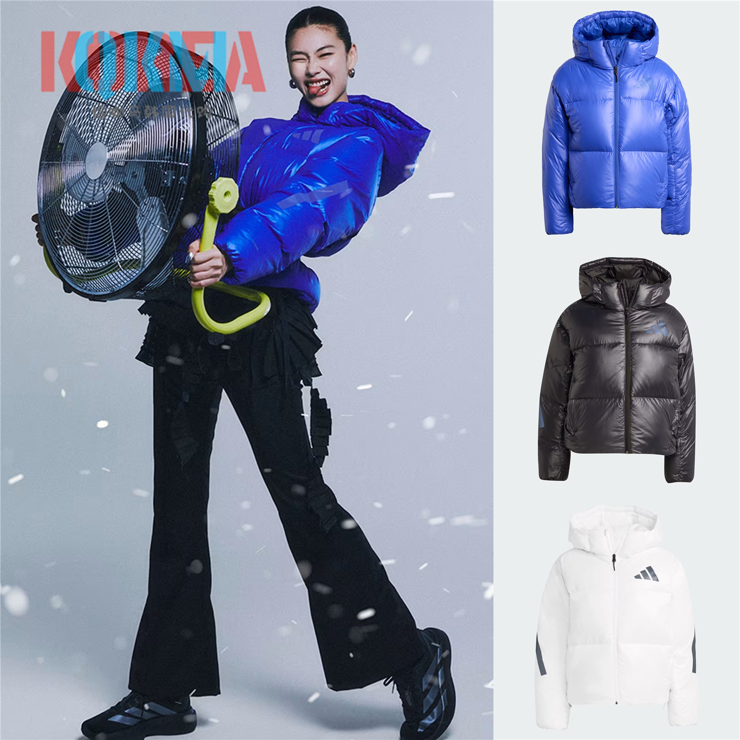 Adidas阿迪达斯Z.N.E.女子冬季保暖加厚休闲运动羽绒服外套JW1517