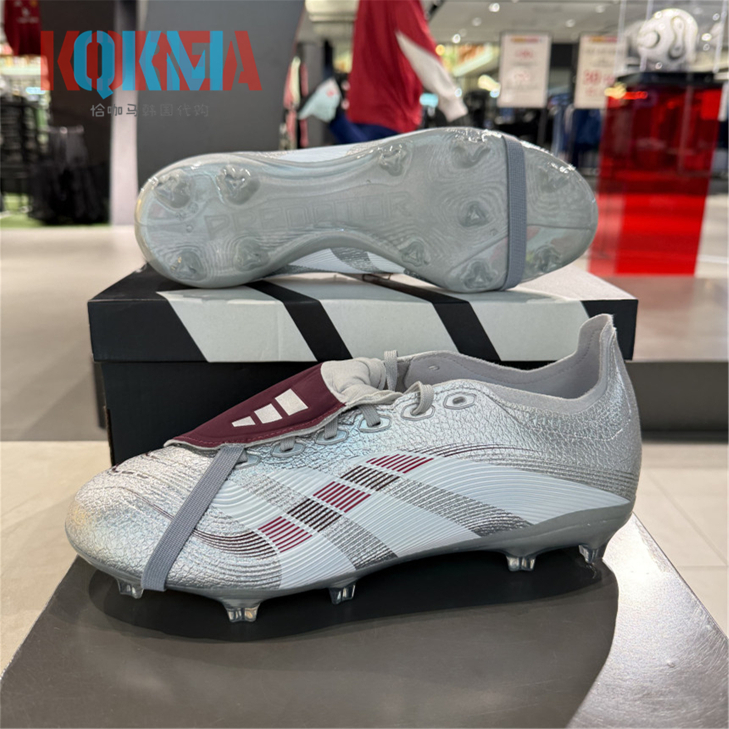 阿迪达斯Adidas贝林厄姆签名猎鹰FG/MG混钉鞋舌人草足球鞋 JQ2688