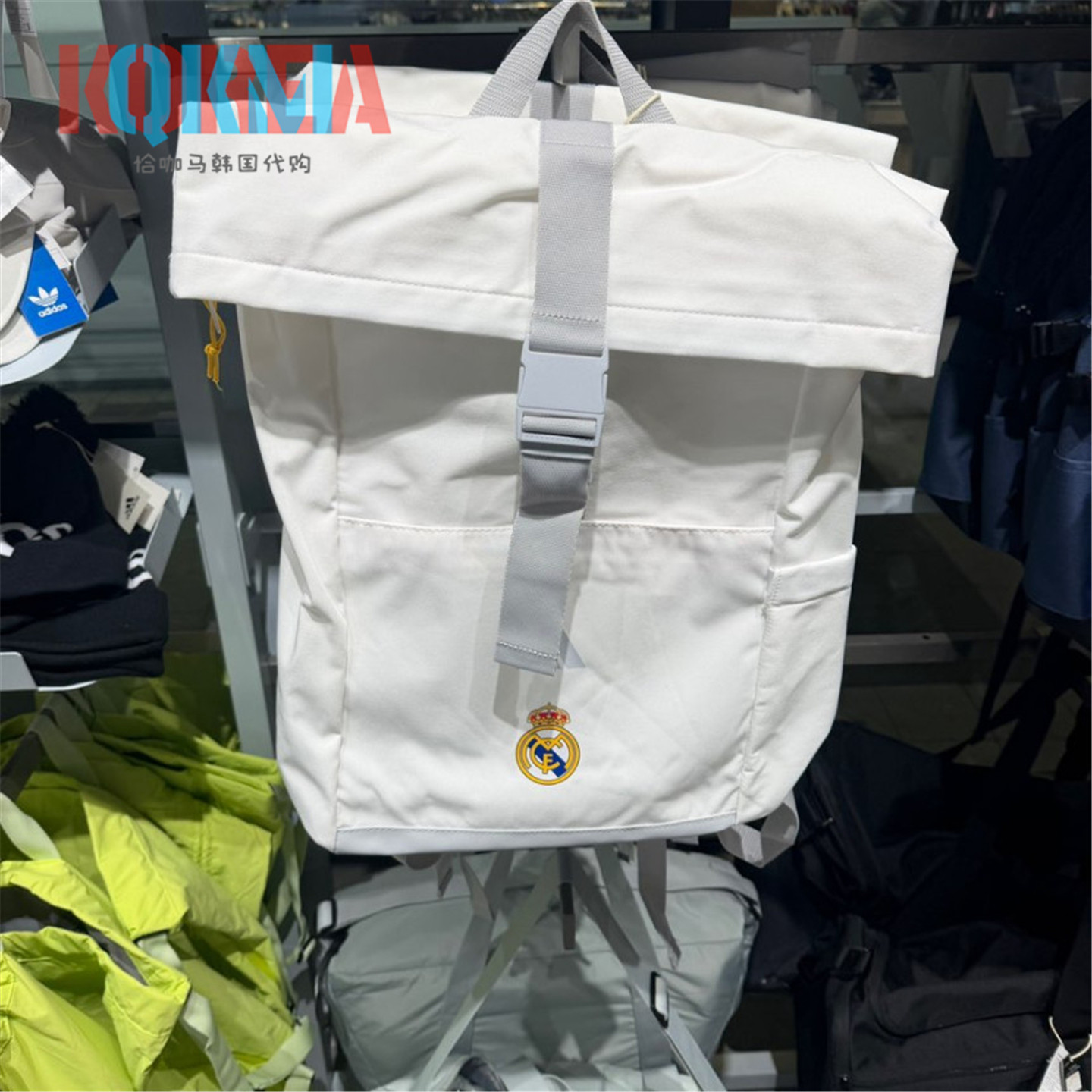 阿迪达斯皇马足球运动双肩背包