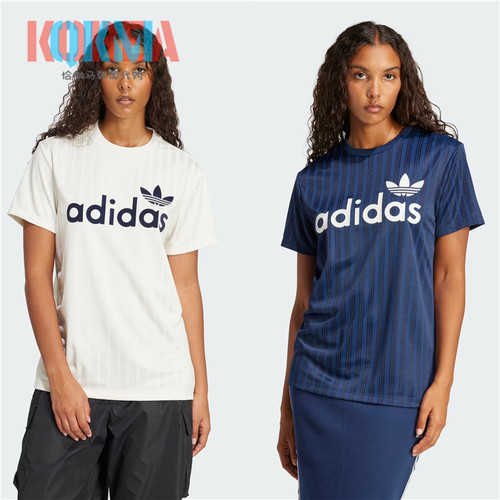 Adidas女子美式复古休闲运动短袖