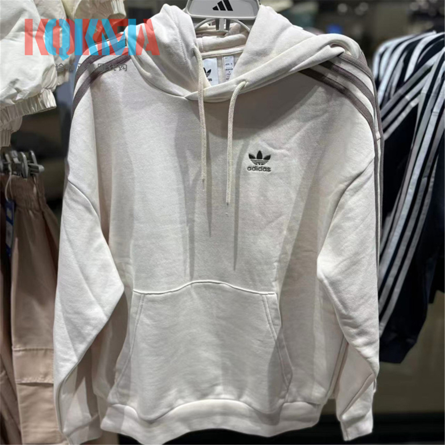 阿迪达斯三叶草加绒连帽卫衣