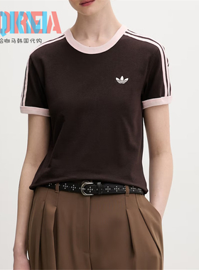 阿迪达斯Adidas三叶草女子复古休闲运动T恤Tee短袖KC9016 KC9017