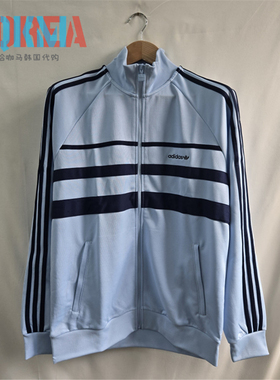 阿迪达斯Adidas三叶草男女三条杠美式复古休闲运动夹克外套JP1042