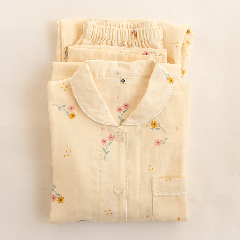 春夏纯棉女士睡衣精梳棉