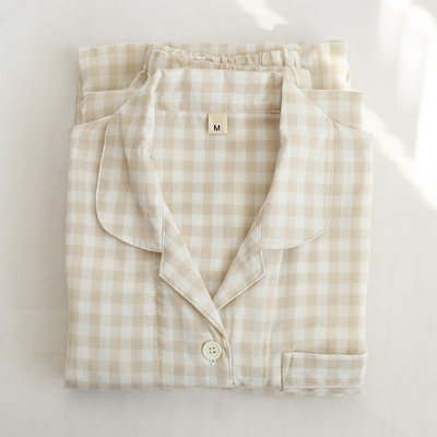 断码清仓捡漏春秋夏女士男士全棉情侣睡衣长袖短袖纯棉纱布家居服