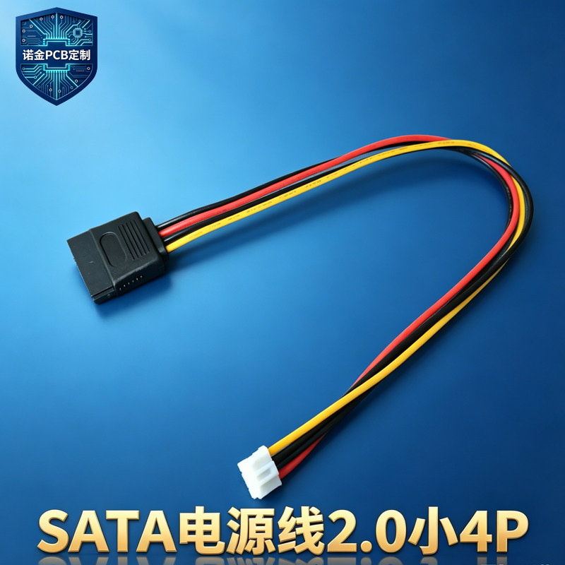 SATA电源线2.0mm小四pin工控主板ITX小主板连接线4pin