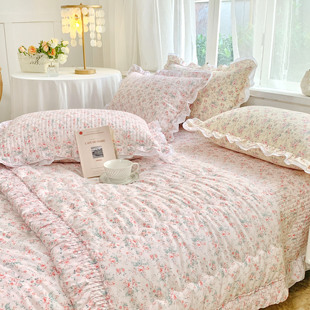 韩国外贸被子四件套纯棉床盖三件套床上用品4件套韩式 床铺盖春秋