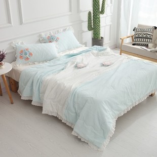 韩国外贸纯棉夏凉被全棉空调被榻榻米炕垫下凉被单件双人夏季 薄被