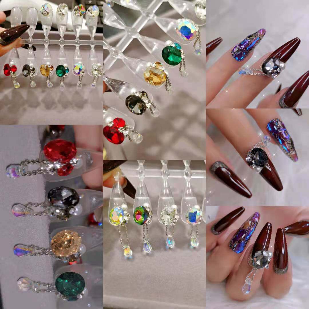 美甲饰品 爆款天使之泪成品堆钻 网红款指甲钻饰超闪钻石抖音快手