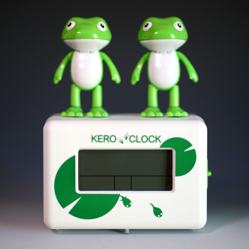 日本丽声Kero Clock青蛙仔卡通动漫电子数字龙猫静音可爱网红闹钟