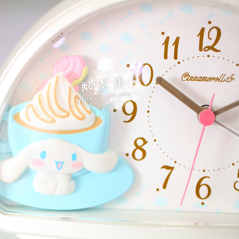 大耳狗 rhythm 丽声日本进口儿童动漫卡通创意个性肉桂狗静音闹钟