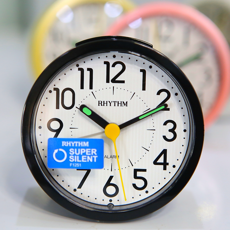 日本丽声贪睡灯学生用学习儿童静音书房宿舍床头扫秒懒人夜灯闹钟