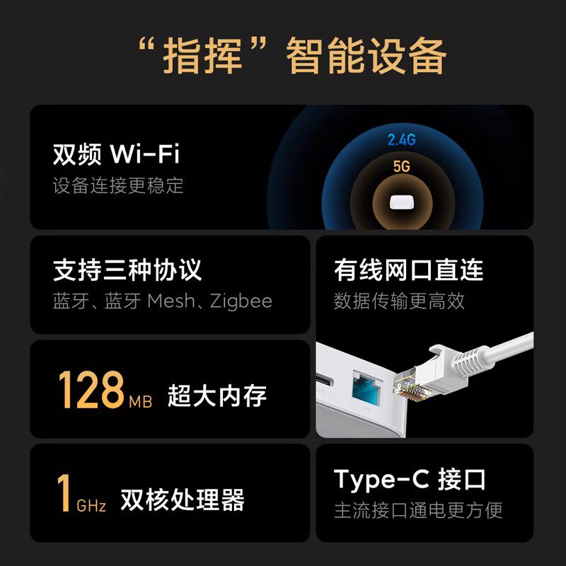 MI GATEWAY MI HOME SMART MULTI-MODE GATEWAY 2 SMART HOME ZIGBEE GATEWAY DOOR LOCK BLUETOOTH THERMOHYGROMETER 2
