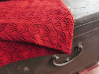 Momo's spring and autumn cheongsam is paired with a retro and artistic hollowed-out wool scarf shawl thumbnail 4