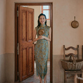 金歌 有省全开襟花盘扣民国复古日常旗袍 茉茉旗袍 春夏方领小连袖