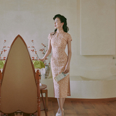 有省拉链款 连袖 中款 文艺温柔日常港式 忘忧 茉茉春夏 苎麻旗袍 短袖