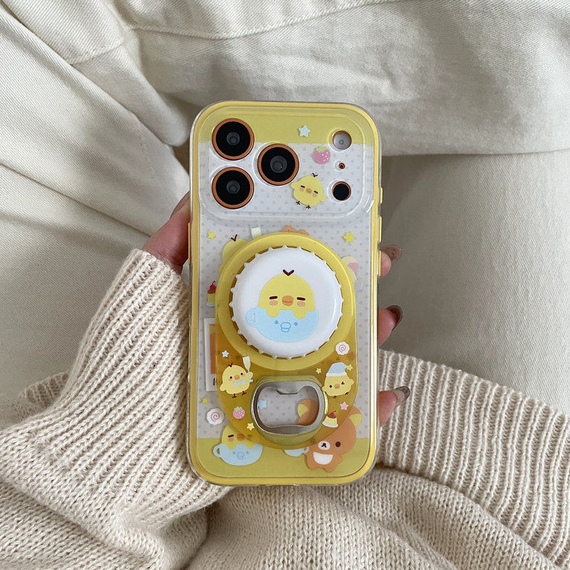 轻松熊小黄鸡适用于苹果IPHONE17PROMAX手机壳16pm新款15超火14不会撞壳可爱防摔硅胶超好看巨漂亮外壳