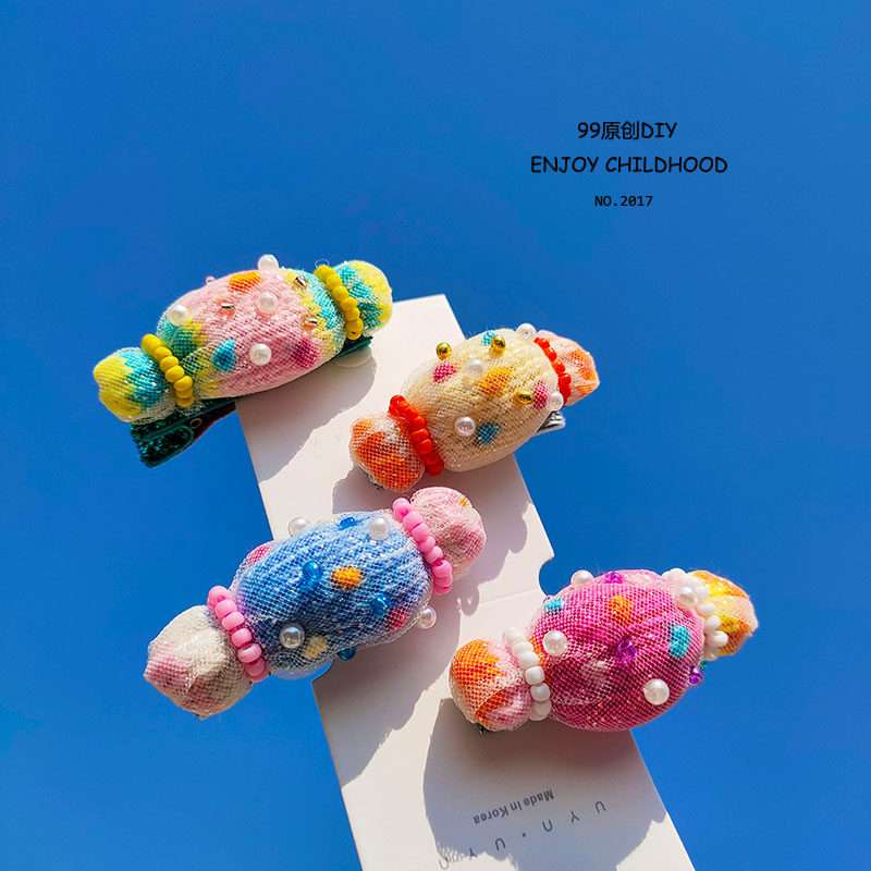 手工趣味针织糖果发饰女童可爱俏皮发夹少女俏皮侧边夹宝宝防锈夹,童装/婴儿装/亲子装,发饰,淘宝优惠券,粉丝福利购,淘宝优惠卷