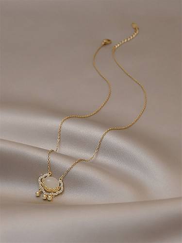 奥特莱斯品牌折扣店撤柜清仓捡漏猫眼石平安锁项链outlets女配饰1