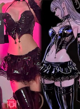 暗黑风小恶魔短裙制服魅魔万圣节服装cos女装节日氛围感穿搭战袍