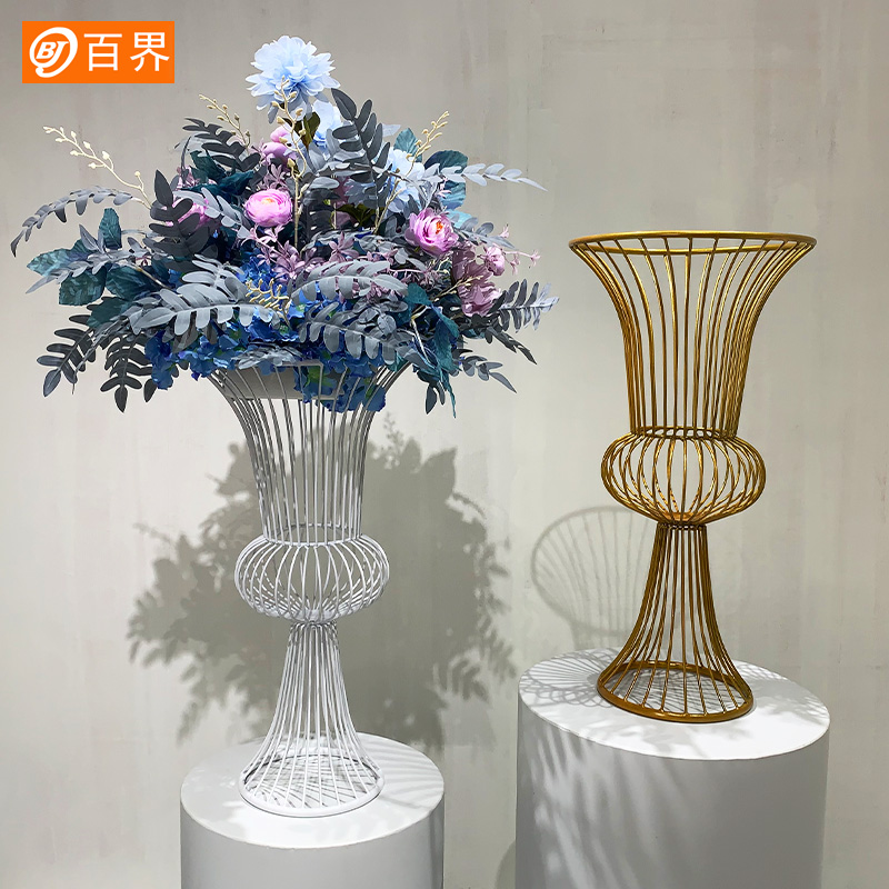 百界2020新款铁艺婚庆桌花花器路引绢花婚庆用品布置摆件婚礼道具|ruв категории фестиваль товаров/подарок, Свадьба декорации/реквизит, 路引 - от Buy2taobao.com для оказания профессиональной услуги покупки агента Taobao