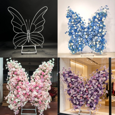 百界婚庆道具铁艺蝴蝶插花架子