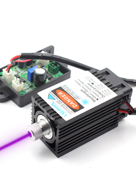 oxlasers 405nm 500mW蓝紫光激光器大功率DIY雕刻激光模组12V带TTL PWM可调焦3D打印机写字机器人用激光头