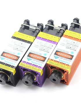 OXLasers 5.5W大功率激光切割头2.5W蓝光激光器3.5W可调焦405NM 500mW紫光激光雕刻激光模组实验室镭射模块
