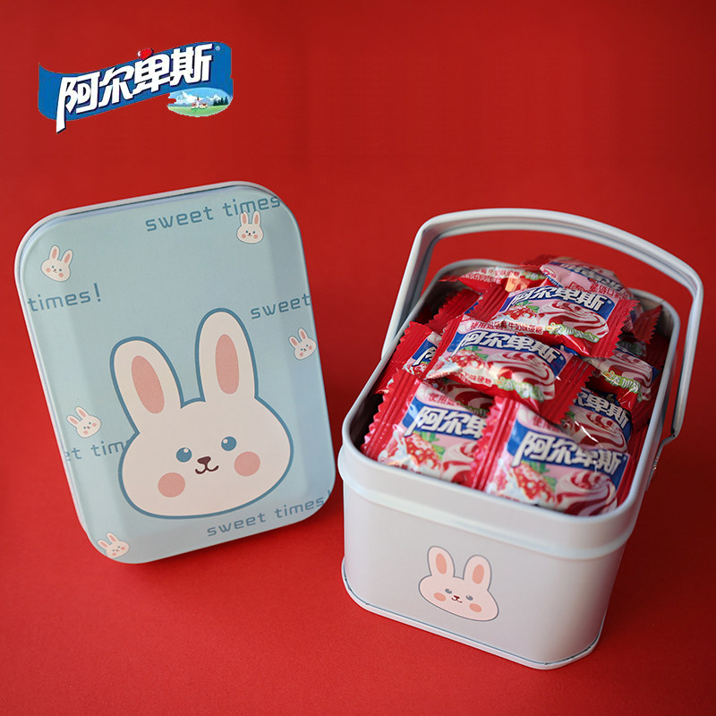 阿尔卑斯牛奶硬糖礼盒装散装水果味结婚铁盒喜糖儿童糖果零食年货