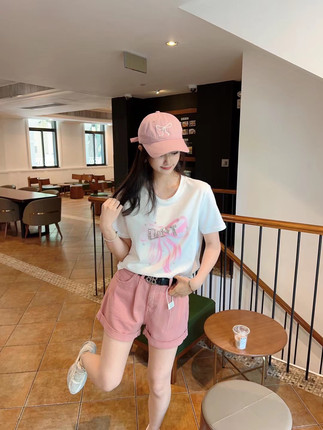 魔衣橱MYC初夏新款韩版重工蝴蝶结短袖纯棉女T恤小众上衣M9919