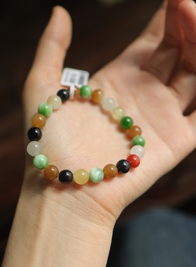 天然和田玉8mm圆珠手串多巴胺