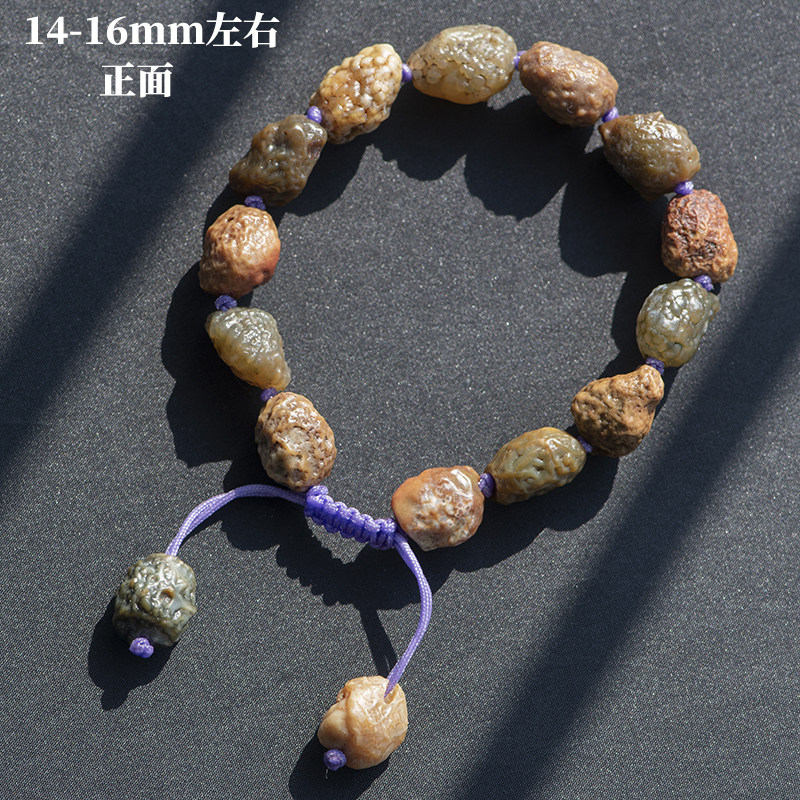 内蒙古阿拉善筋脉 血脉 天然戈壁玛瑙原石眼睛石手链手串糖心缠丝