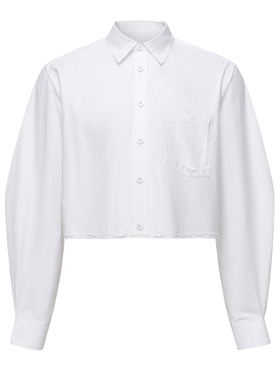 MONBLACK 廓形精裁结构式破坏风白衬衫高密棉质oversize宽松