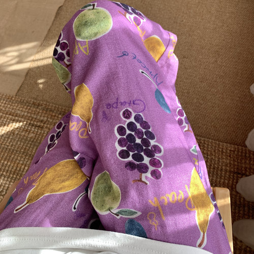 紫葡萄!!! A类纯棉双层纱布可爱卡通少女心睡裤家居裤睡裤可外穿