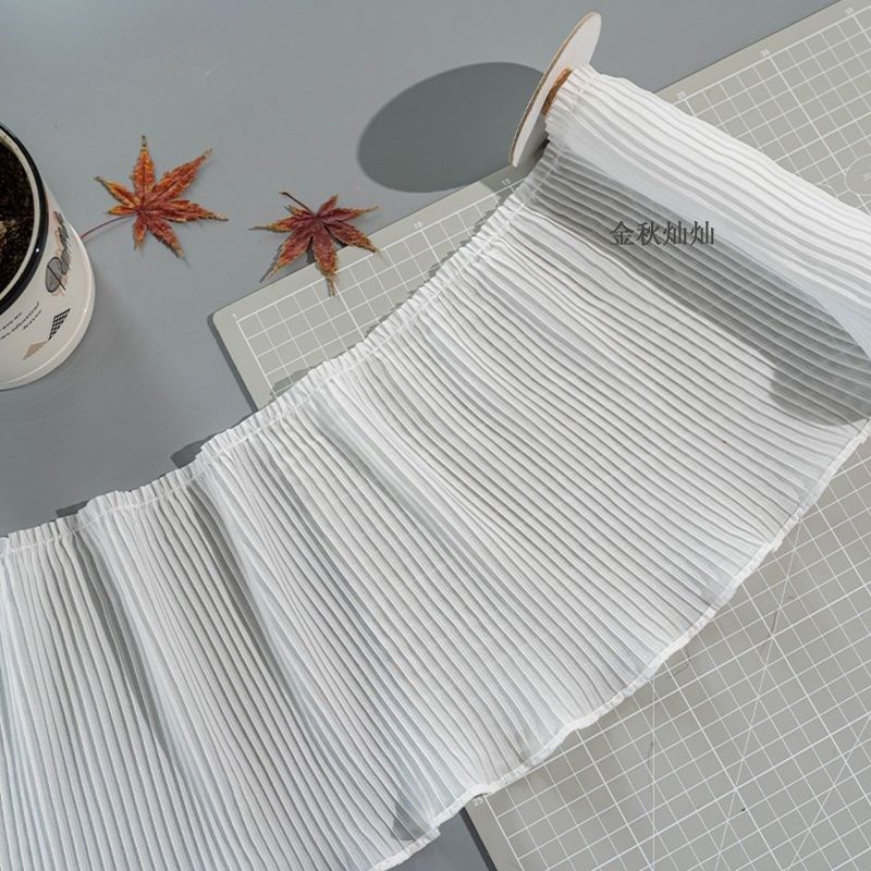 速发花边辅料风琴木边花耳百褶皱花边娃衣手料辅工裙