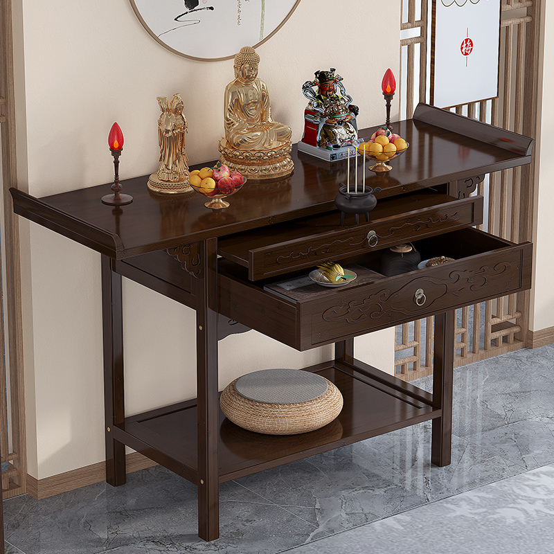 速发佛龛供桌香案家用神台柜关公菩萨财神像佛子新中式佛爷柜台香