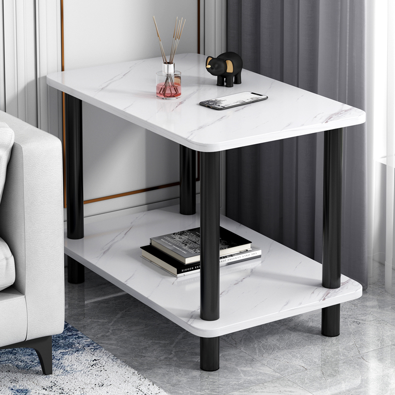 速发沙发小几轻奢客厅家用茶几户边型双层边柜卧室床头置物架小方