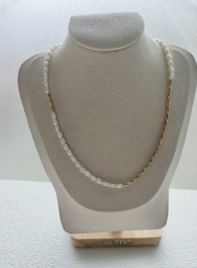 原创设计天然无核keshi迷你巴洛克珍珠项链女小众高级感女锁骨链